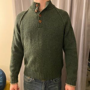 Wool Quarter Button Sweater - Brooks Bros